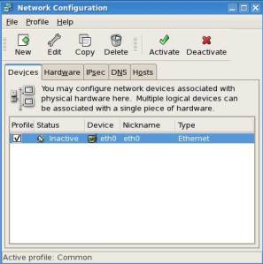 Dialog Box Network Configuration